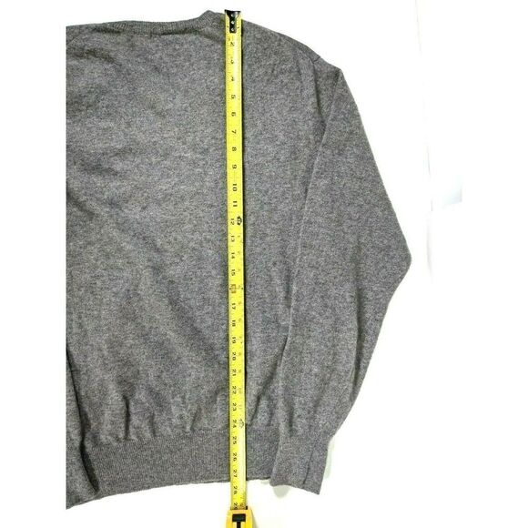 J. McLaughlin Mens Cashmere Sweater XL Gray V-Neck Soft - Picture 8 of 9